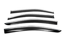 Toyota Corolla 2019- Window Deflectors with Chrome Trim (4 pcs, Sunplex Chrome) photo 6
