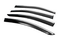 Toyota Corolla 2019- Window Deflectors with Chrome Trim (4 pcs, Sunplex Chrome) photo 2