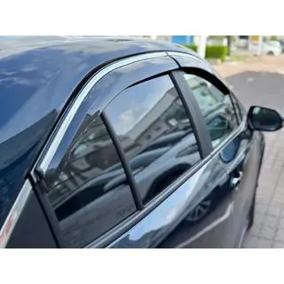 Window Deflectors with Chrome Trim (4 pcs, Sunplex Chrome) photo 1