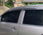 Toyota Hilux 2006-2015 Window Deflectors with Chrome Trim (4 pcs, Sunplex Chrome) photo 3