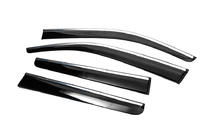 Toyota Hilux 2006-2015 Window Deflectors with Chrome Trim (4 pcs, Sunplex Chrome) photo 6