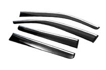 Volkswagen Amarok 2010-2022 Window Deflectors with Chrome Trim (4 pcs, Sunplex Chrome) photo 2