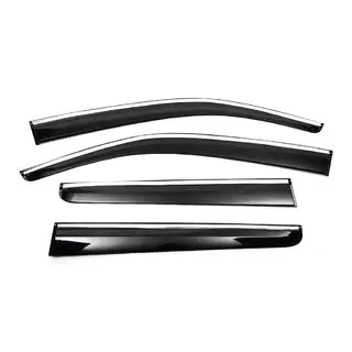 Window Deflectors with Chrome Trim (4 pcs, Sunplex Chrome) photo 1