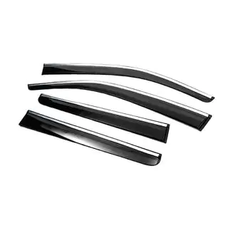 Window Deflectors with Chrome Trim (4 pcs, Sunplex Chrome) photo 2