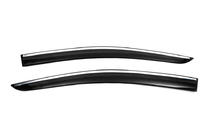 Volkswagen Caddy 2020- Window deflectors with chrome trim (2 pcs., Sunplex Chrome) photo 3