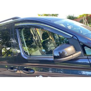 Window deflectors with chrome trim (2 pcs., Sunplex Chrome) Volkswagen Caddy 2020- photo 2