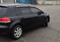 Volkswagen Golf 6 2008-2014 Window Deflectors with Chrome Trim HB (4 pcs, Sunplex Chrome) photo 2