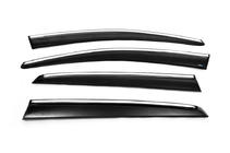 Volkswagen Golf 6 2008-2014 Window Deflectors with Chrome Trim HB (4 pcs, Sunplex Chrome) photo 16