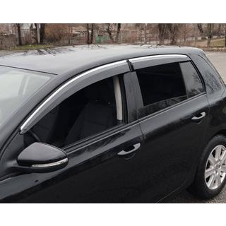 Window Deflectors with Chrome Trim HB (4 pcs, Sunplex Chrome) photo 1