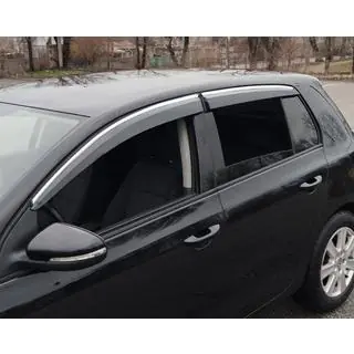 Window Deflectors with Chrome Trim HB (4 pcs, Sunplex Chrome) photo 1