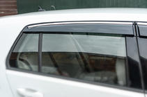 Volkswagen Golf 7/E-Golf 2012-2020 Window Deflectors with Chrome Trim HB (4 pcs, Sunplex Chrome) photo 3