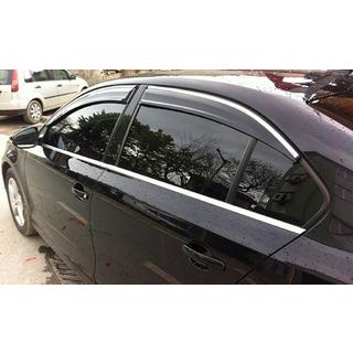 Window Deflectors with Chrome Trim (4 pcs, Sunplex Chrome) photo 1