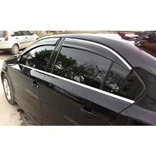 Window Deflectors with Chrome Trim (4 pcs, Sunplex Chrome) photo 1