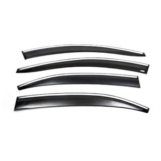 Window Deflectors with Chrome Trim (4 pcs, Sunplex Chrome) photo 3