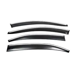 Window Deflectors with Chrome Trim (4 pcs, Sunplex Chrome) photo 3