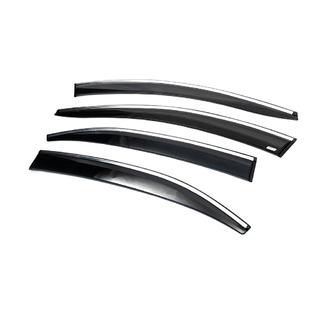 Window Deflectors with Chrome Trim (4 pcs, Sunplex Chrome) photo 4