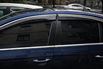 Volkswagen Passat B6 2006-2012 Window Deflectors with Chrome Trim (4 pcs, Sunplex Chrome) photo 5