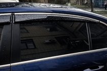 Volkswagen Passat B6 2006-2012 Window Deflectors with Chrome Trim (4 pcs, Sunplex Chrome) photo 2