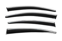 Volkswagen Passat B6 2006-2012 Window Deflectors with Chrome Trim (4 pcs, Sunplex Chrome) photo 4