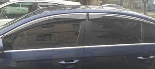 Volkswagen Passat B7 2012-2015 Window Deflectors with Chrome Trim SD (4pcs, EU, Sunplex Chrome) photo 4