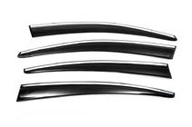 Volkswagen Passat B7 2012-2015 Window Deflectors with Chrome Trim SD (4pcs, EU, Sunplex Chrome) photo 6