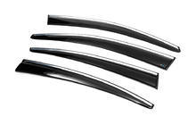 Volkswagen Passat B7 2012-2015 Window Deflectors with Chrome Trim SD (4pcs, EU, Sunplex Chrome) photo 7