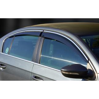 Window Deflectors with Chrome Trim SD (4 pcs, Sunplex Chrome) Volkswagen Passat B8 2015-2023 photo 1