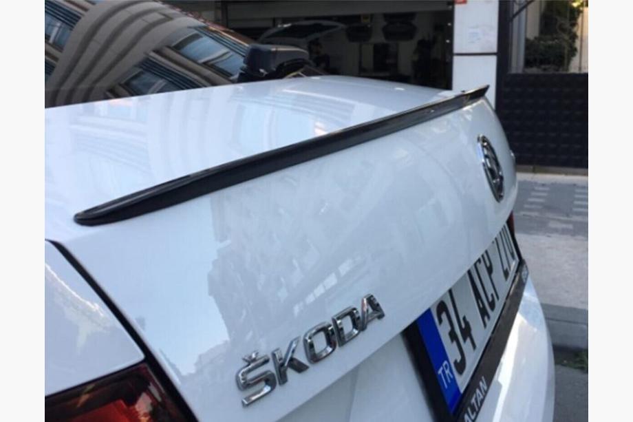Skoda Octavia III A7 2013-2019 Lip Spoiler (Sunplex, black) (115.4cm *6cm) Image