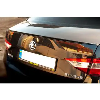 Lip Spoiler (Sunplex, black) (119.2cm*7.3cm) Skoda Superb 2015-2024 photo 4