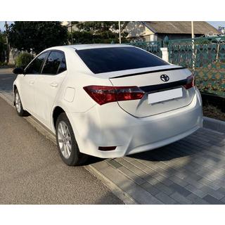 Lip Spoiler (Sunplex, black) (118cm *6.4cm) Toyota Corolla 2013-2019 photo 1
