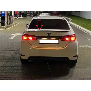 Lip Spoiler (Sunplex, black) (118cm *6.4cm) Toyota Corolla 2013-2019 photo 3