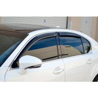 Window deflectors with chrome trim (4 pcs, HIC) Lexus GS 2011-2020 photo 1