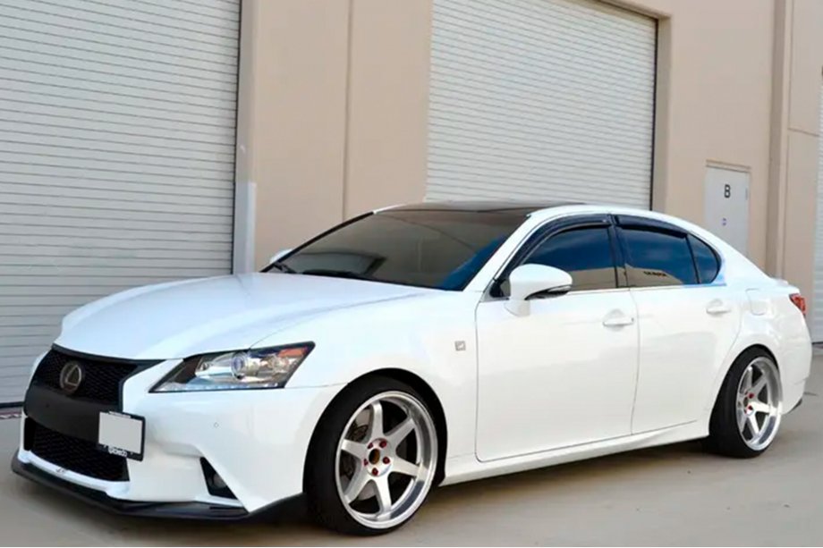 Lexus GS 2011-2020 Window deflectors with chrome trim (4 pcs, HIC) Photo 3