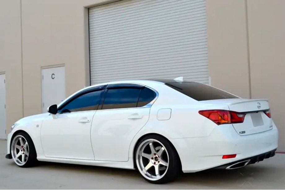 Lexus GS 2011-2020 Window deflectors with chrome trim (4 pcs, HIC) Photo 4