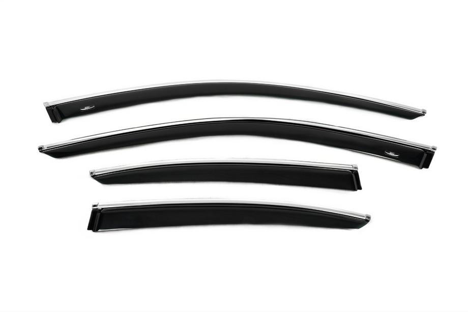Lexus GS 2011-2020 Window deflectors with chrome trim (4 pcs, HIC) Photo 5