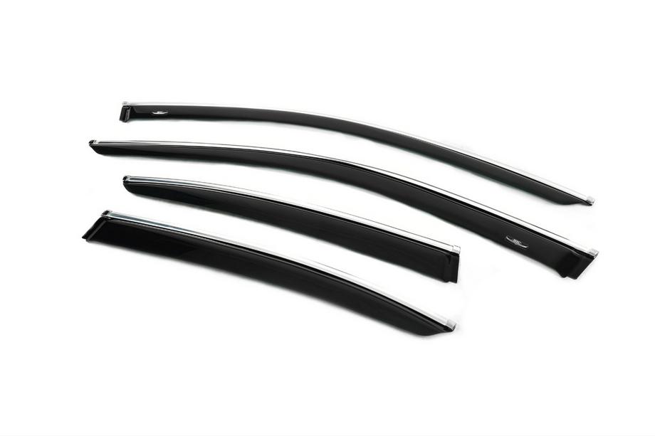 Lexus GS 2011-2020 Window deflectors with chrome trim (4 pcs, HIC) Photo 6