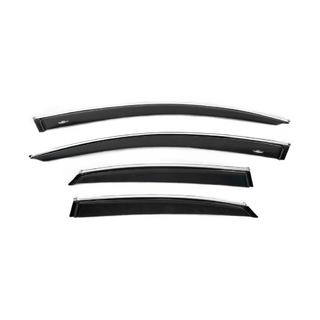 Window deflectors with chrome trim (4 pcs, HIC) photo 1
