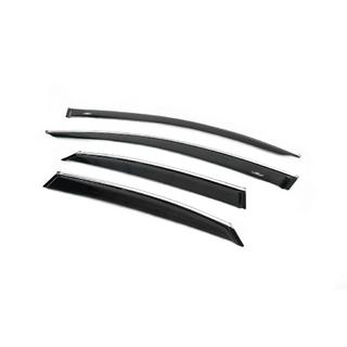 Window deflectors with chrome trim (4 pcs, HIC) photo 2