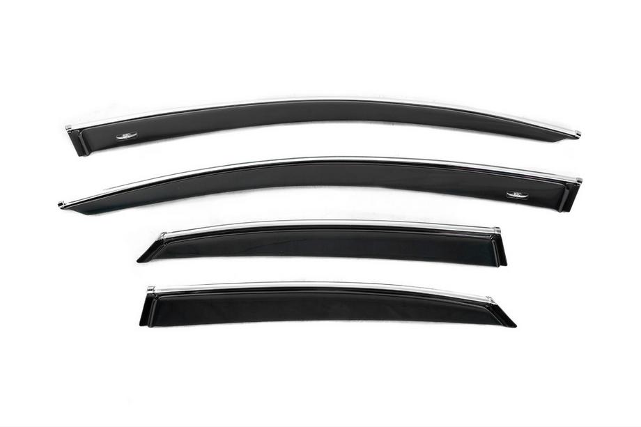 Lexus NX 2014-2021 Window deflectors with chrome trim (4 pcs, HIC) Image