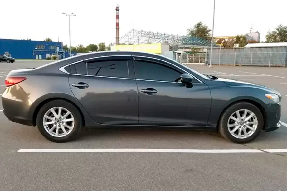 Mazda 6 2012-2024 Window Deflectors with Chrome Trim SD (4 pcs, HIC) Image