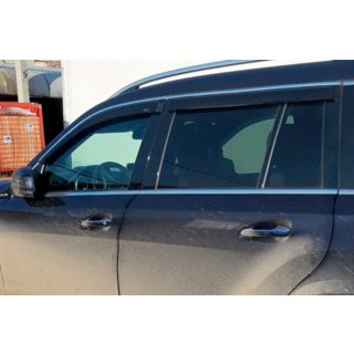 Window deflectors with chrome trim (4 pcs, HIC) Mercedes GLE W167 2018- photo 3