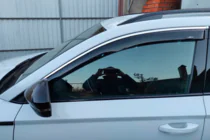 Skoda Karoq 2018- Window deflectors with chrome trim (4 pcs, HIC) photo 4
