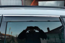 Skoda Karoq 2018- Window deflectors with chrome trim (4 pcs, HIC) photo 5