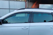 Skoda Karoq 2018- Window deflectors with chrome trim (4 pcs, HIC) photo 6