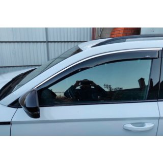 Window deflectors with chrome trim (4 pcs, HIC) photo 4