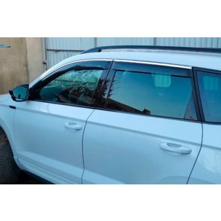 Window deflectors with chrome trim (4 pcs, HIC) photo 2