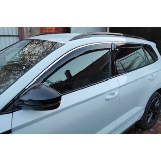Window deflectors with chrome trim (4 pcs, HIC) photo 1