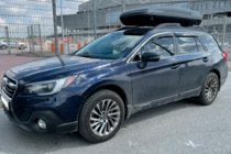 Subaru Legacy 2014-2019 Window visors with chrome trim (4 pcs, HIC) photo 3