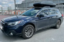 Subaru Outback 2014-2019 Window visors with chrome trim (4 pcs, HIC) photo 3
