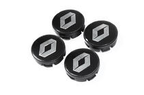 Renault Black Wheel Center Caps 5888 (60mm to 56mm, Set of 4) photo 1